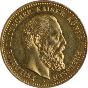 Historische 20-Mark-Goldmünzen aus dem Kaiserreich als Alternative für Anleger: Friedrich III. | MDM-Münzenblog