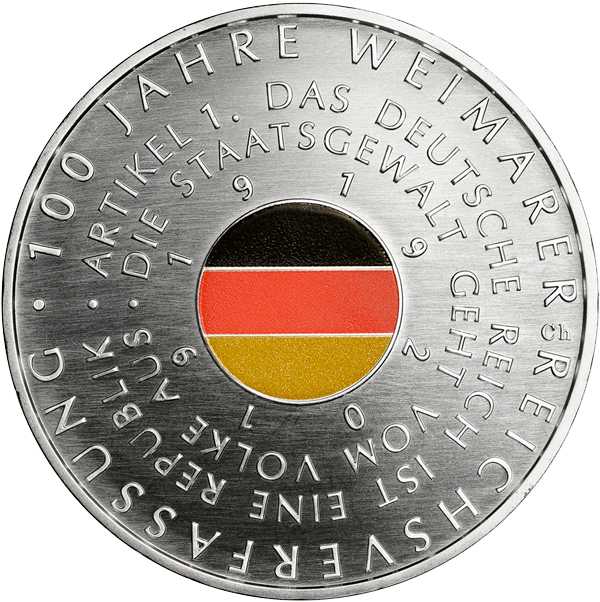20-Euro-Münze „100 Jahre Weimarer Reichsverfassung“ | MDM-Blog