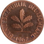 Münzensammeln: Proben und Verprägungen (2 Pfennig 1967) | MDM-Münzenblog