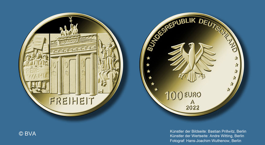 100-Euro-Goldmünzen: „Säulen der Demokratie - Freiheit" | MDM-Blog
