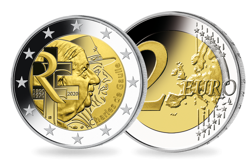 Münzneuheiten aus aller Welt, 2-Euro-Gedenkmünze "Charles de Gaulle" | MDM-Blog